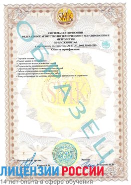 Образец сертификата соответствия (приложение) Мариинск Сертификат ISO 14001